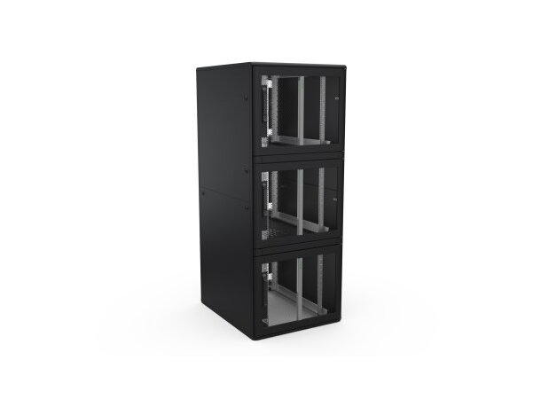 Enoc Serverskap 3-delt S1 C3 81020-S B-800xD-1000xH-2000mm Svart Låsbart 