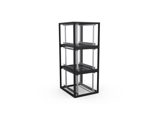 Enoc Serverskap 3-delt S1 C3 81020-S B-800xD-1000xH-2000mm Svart Låsbart 