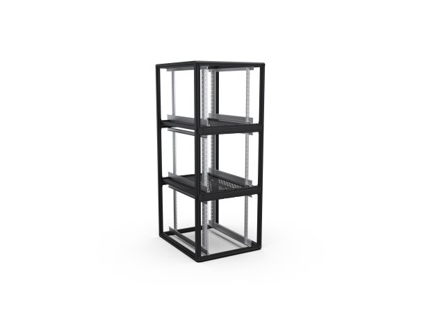 Enoc Serverskap 3-delt S1 C3 81022-S B-800xD-1000xH-2200mm Svart Låsbart 