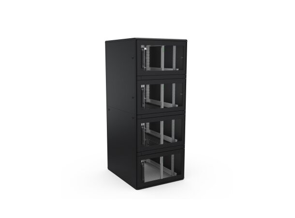 Enoc Serverskap 4-delt S1 C4 81222-S B-800xD-1200xH-2200mm Svart Låsbart 