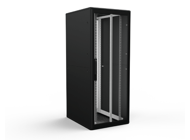 Enoc Serverskap S1 47U perforerte dører B-800 x D-800 x H-2200 mm svart Låsbart 