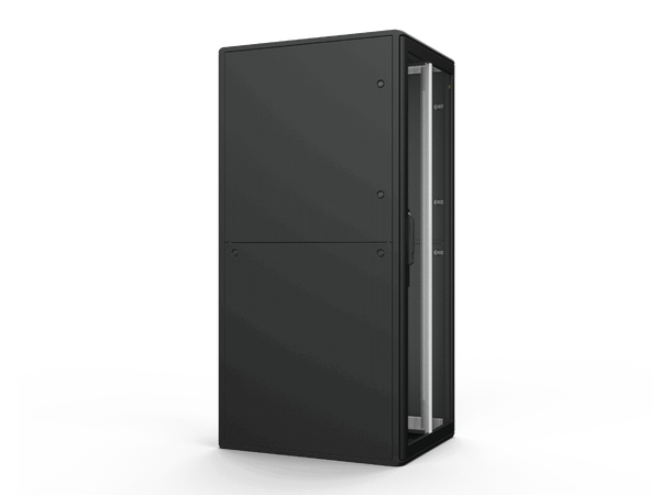 Enoc Serverskap S1 47U perforerte dører B-800 x D-800 x H-2200 mm svart Låsbart 