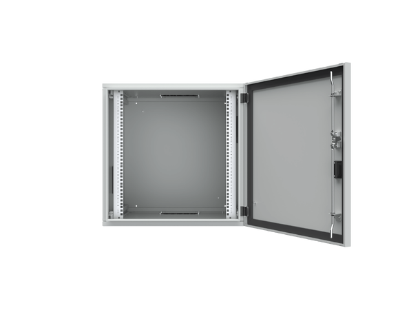 Enoc Veggskap 12U  IP55  Grå 600x600x625mm - Klargjort for ASSA 