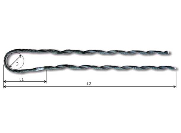 Fiber Endefeste Spiral Ø 18,00-19,00 mm ADSS Endefeste <150 m 10kN 