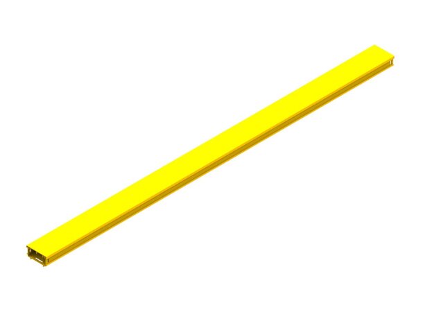 Fiberkanal 100, kompl. gul 100x50mm, 2m, m/festehull 