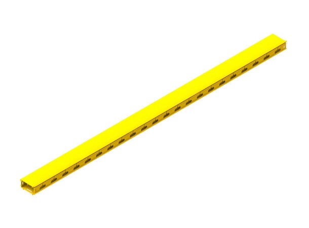 Fiberkanal 100, kompl. perf, gul 100x50mm, 2m, m/festehull 