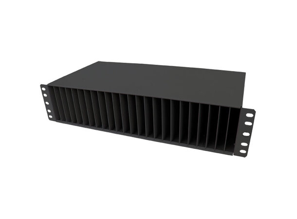 Kabelmagasin for fiberpatch (ca 2HE) 19" D:220mm x H:103mm - SORT 