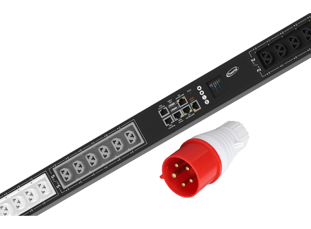 POW PDU, 400V 32A Vertikal, 36 uttak 22,1kW B:60 D:72 H:1860mm 