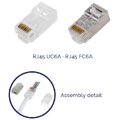 RJ45 plugg CAT6A F/FTP pass-through Modularplugg RJ45 FC6A