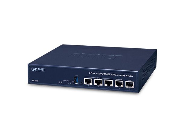 Router VPN Security SPI Firewall Planet, 5-port 10/100/1000T