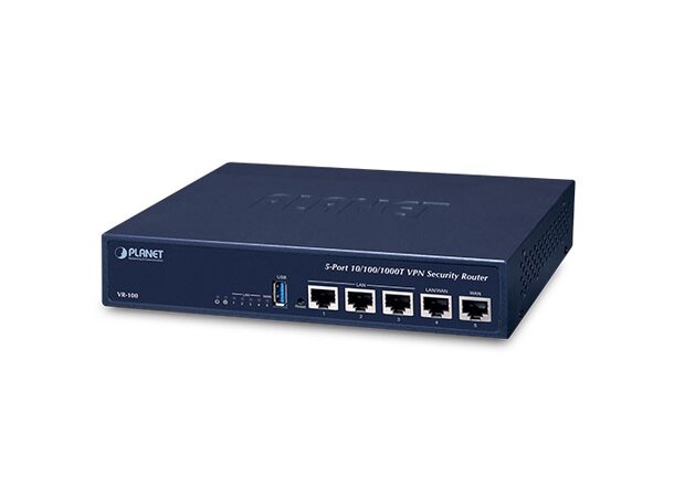 Router VPN Security SPI Firewall Planet, 5-port 10/100/1000T 