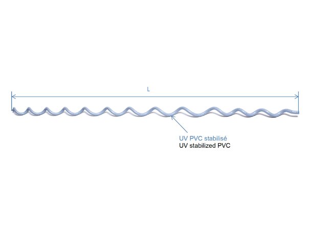 Vibrasjonsdemper  PVC 8,3-11,7mm For ADSS spiral endefeste 