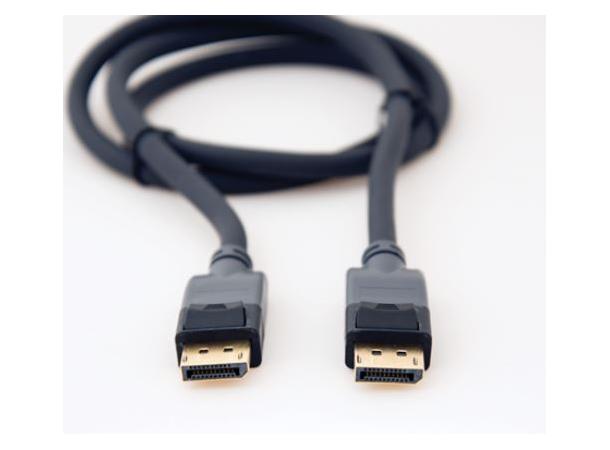 DisplayPort kabel  han- han 10 meter 4Kx2K@30Hz OD 8,5mm myk Svart
