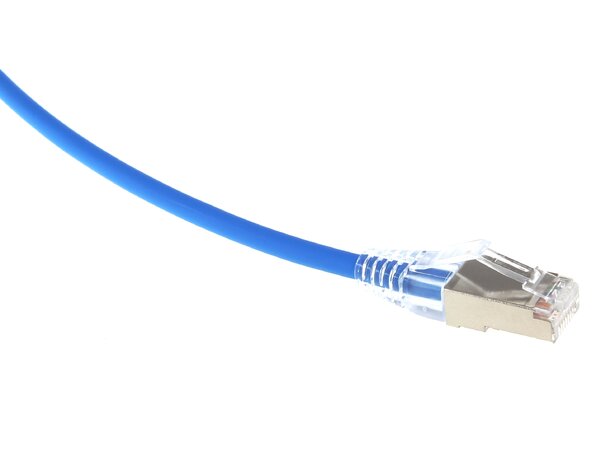 ECS Slim patch C6A U/FTP Blå  0,5m AWG28 LSZH 