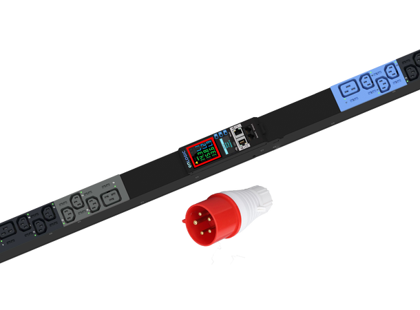 ENLOGIC PDU , 400V 16A - Styrte uttak 18xC13-6xC19, H:1750 B:52 D:53mm 