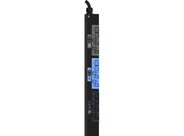 ENLOGIC PDU , 400V 32A - Styrte uttak 24xC13-12xC19, H:1750 B:85 D:53mm 