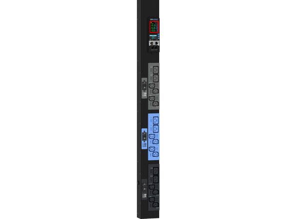 ENLOGIC PDU , 400V 32A - Styrte uttak 24xC13-12xC19, H:1750 B:85 D:53mm 
