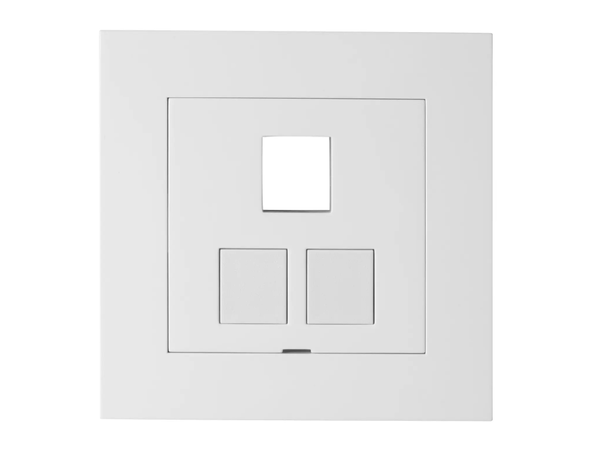 Elko Plus Ramme m/sentralplate hvit 3xHull for ECS keystone m/blindplugger 