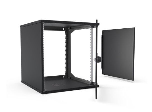 Enoc Veggskap 12U W3 perforert dør B:55xD:60xH:58cm Svart 
