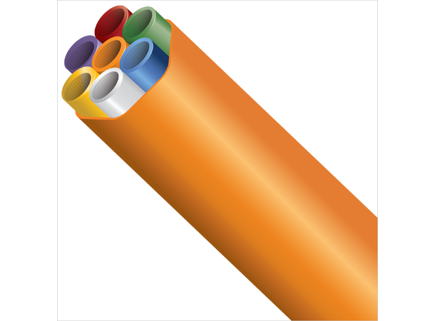 FuturePath 7x12/8 - DB - Orange - 1000m Bundle, orange jacket, ribs, silicore 