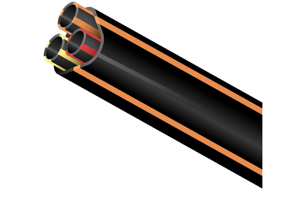 FuturePath ECO-3x14/10-DL-Svart- 2000m Svart m/ oransje striper, resirkulert 