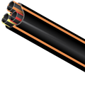 FuturePath ECO-3x14/10-DL-Svart- 2000m Svart m/ oransje striper, resirkulert