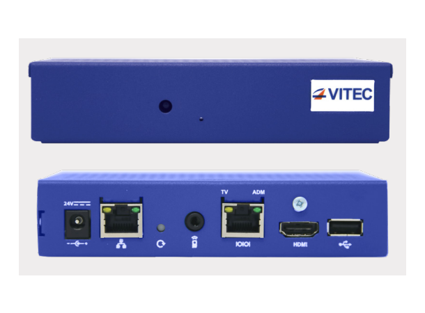 IPTV Set-top boks VITEC m9500 4K HDMI, PoE, inkl. klient lisens, 1-49 stk