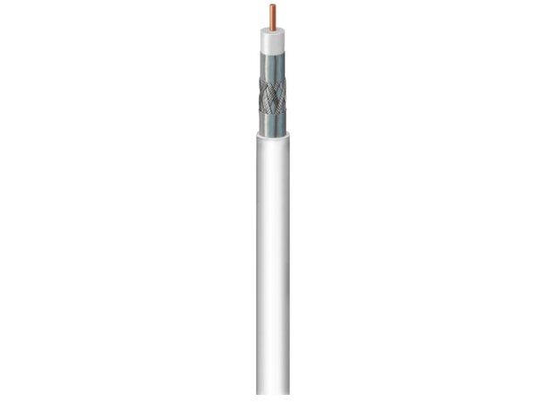 KoaksKabel F11 Hvit PVC PerfectFlex Tri Shield, 305m. trommel, Eca klasse 