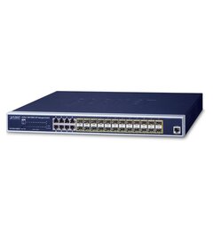 Switch LAN 24p Layer2+ Managed Planet 24x 100/1000XSFP + 8x TP,Redundant AC/DC