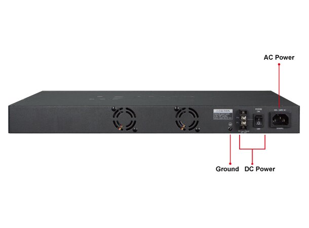 Switch LAN 24p Layer2+ Managed Planet 24x 100/1000XSFP + 8x TP,Redundant AC/DC 