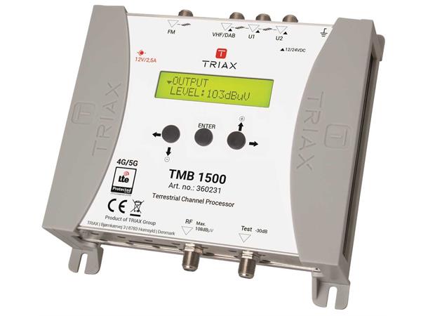 Triax multibånd forsterker TMB1500 Intern programmering, 2xUHF,FM,VHF/DAB
