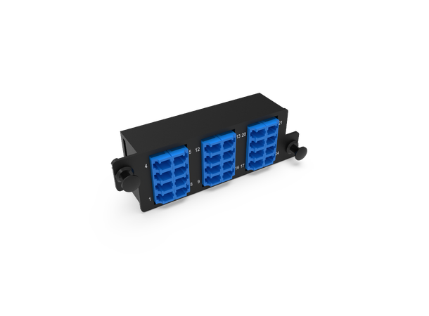 ECS HD PASS THROUGH ADAPTER PLATE 24FO LC SM BLUE 