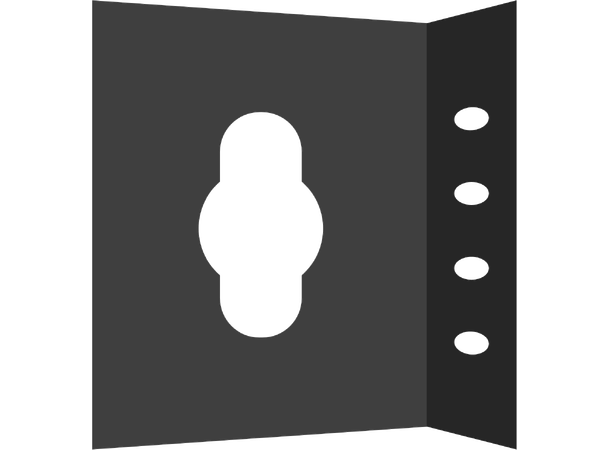 ENLOGIC PDU vinkel brakett B:66,5mm - H:85mm 