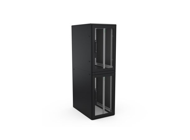 Enoc Serverskap 2-delat S1 C2 61022-S B-600xD-1000xH-2200mm Svart Låsbart 