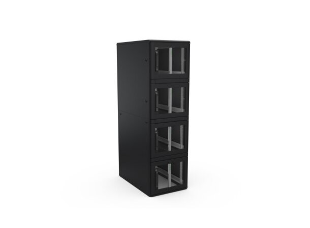 Enoc Serverskap 4-delt S1 C4 61020-S B-600xD-1000xH-2000mm Svart Låsbart 