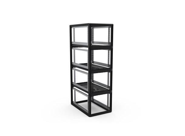 Enoc Serverskap 4-delt S1 C4 61020-S B-600xD-1000xH-2000mm Svart Låsbart 