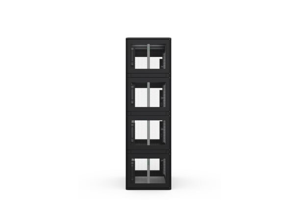 Enoc Serverskap 4-delt S1 C4 61020-S B-600xD-1000xH-2000mm Svart Låsbart 