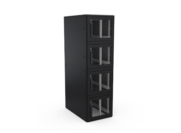 Enoc Serverskap 4-delt S1 C4 61220-S B-600xD-1200xH-2000mm Svart Låsbart 