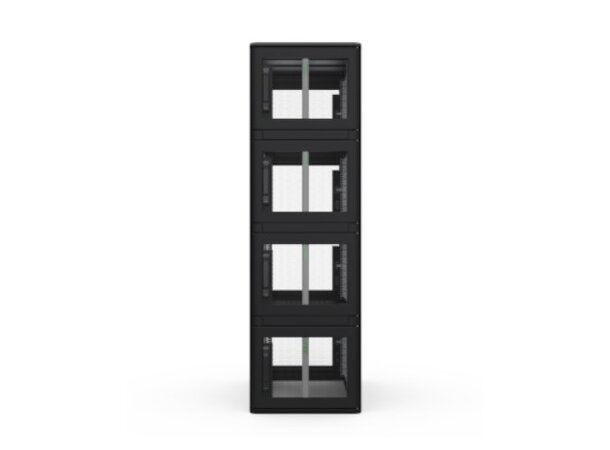 Enoc Serverskap 4-delt S1 C4 61220-S B-600xD-1200xH-2000mm Svart Låsbart 