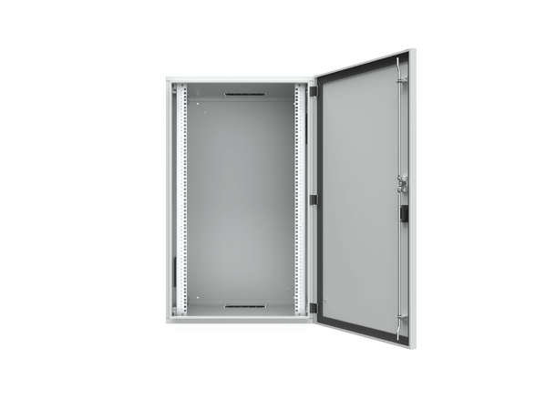 Enoc Veggskap 21U  IP55  Grå 600x600x1025mm - Klargjort for ASSA 