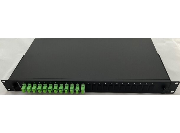 Fiberpanel 19'' SM 12xSCS 1U 12F SC/APC inkl fiberhaler