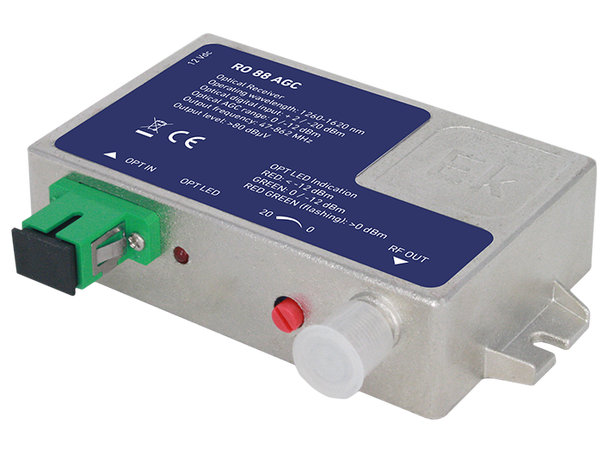 Optisk Mottaker RO 88 AGC 1GHz 47-862 MHz, RF ut, optisk inn 