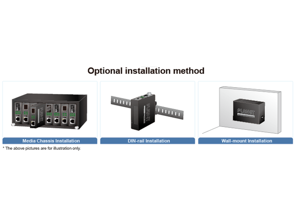 Planet Media Converter 10/100/1000 - SFP PoE+ 10/100/1000B/T til SFP 100/1000 