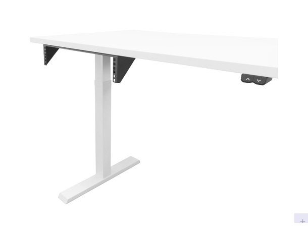 Vertikal veggbrakett 19" 3U Max 60kg, stålkonstruksjon, svart 