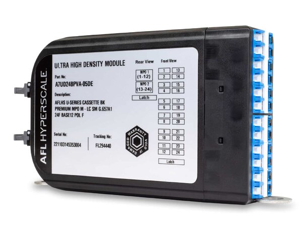 AFL UHD fan-out kassett, 12 fiber, SM Base-12, LC til MPO, Polaritet A/C 