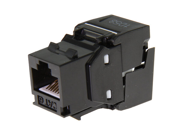 ECS Keystone jack UTP  C6 12-pack SVARTA 