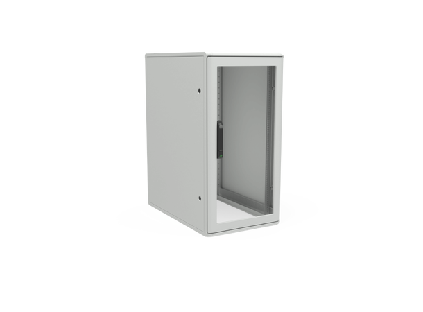 Enoc Gulvskap Grå 24U F1 Glassdør B-600 x D-1000 x H-1200 mm 
