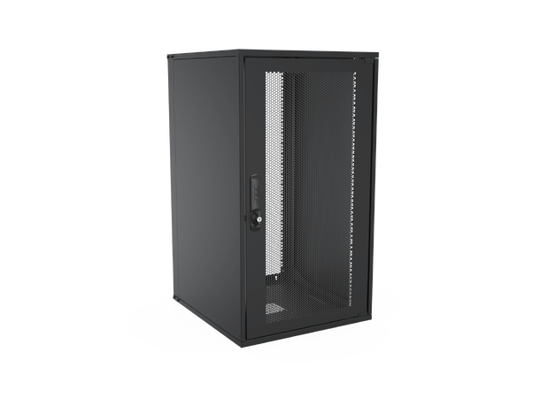 Enoc Veggskap 21U W3 Perforert dør B-550 x D-600 x H-979  mm, Sort 