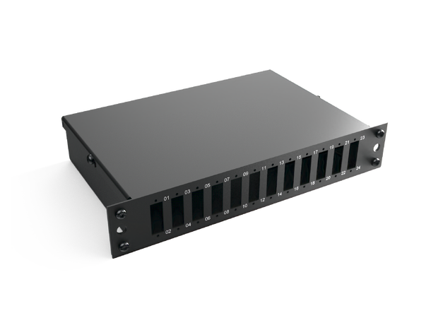 Enoc fiberpanel 10" uten front svart 254x150x44 1HE 