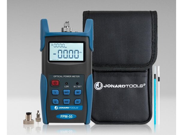 Fibereffektmeter SM/MM m/ lagring Inkl. LC/SC/FC adp, -50 till +26dBm 